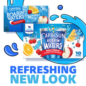Capri Sun Roarin' Waters pouch being handed out after practice
