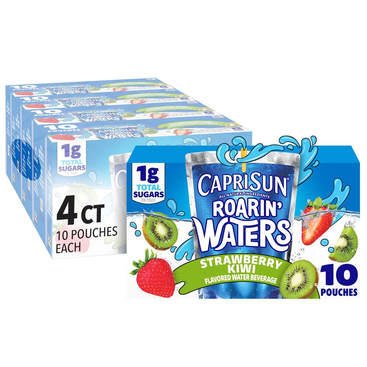 Capri Sun Roarin' Waters strawberry kiwi pouch for school lunch hydration