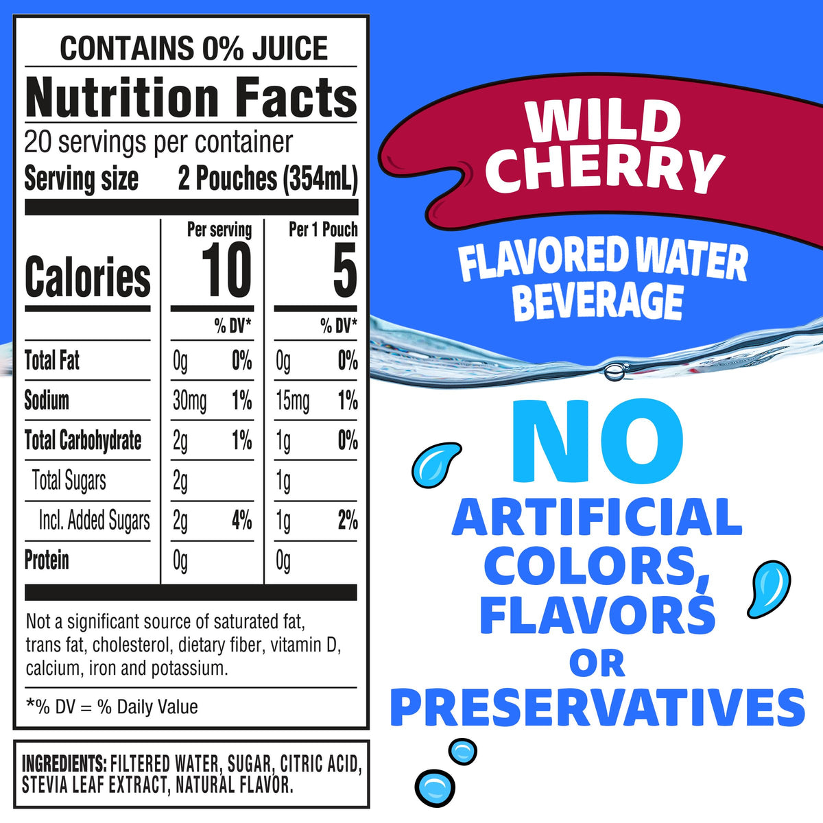 Capri Sun Roarin' Waters Wild Cherry pouches in use for school-day hydration.