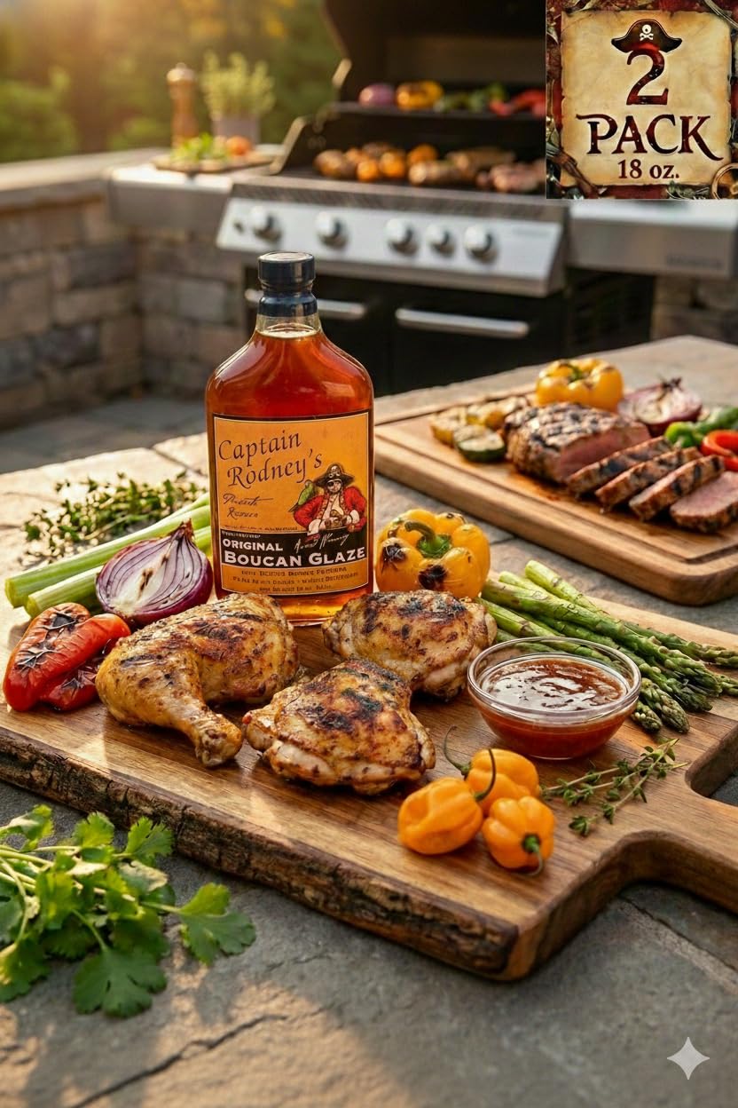 Boucan Pepper Glaze ingredients featuring authentic boucan peppers