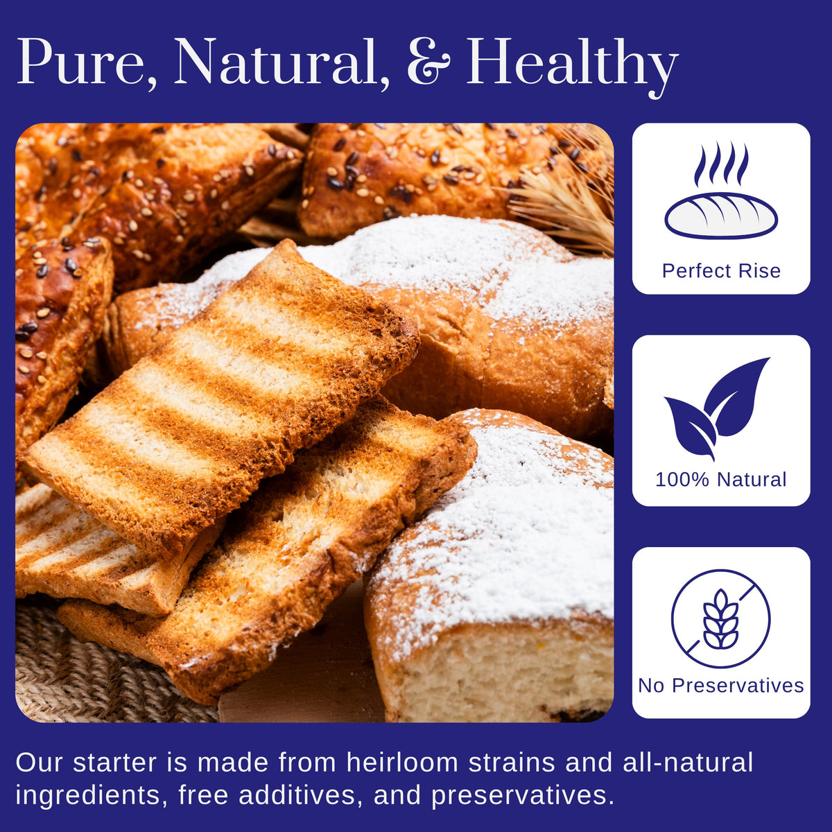Captain Sourpants natural ingredients emphasize pure, non-GMO starter quality.