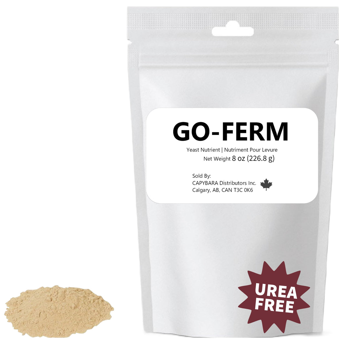 CAPYBARA Go-Ferm yeast rehydration nutrient bottle supports strong fermentations and cleaner aromas