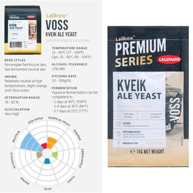CAPYBARA LalBrew VOSS Kveik yeast bottle enables fast fermentation.