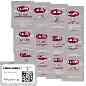 CAPYBARA Lalvin sampler yeast sachets for home fermentation and diverse wine styles.