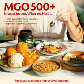 Caramanuka Manuka Honey MGO 500 tasting note, rich caramel flavor on toast.