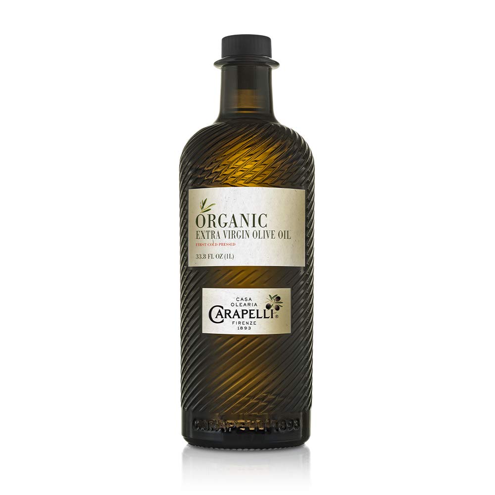 Carapelli Organic EVOO bottle for everyday cooking and finishing.