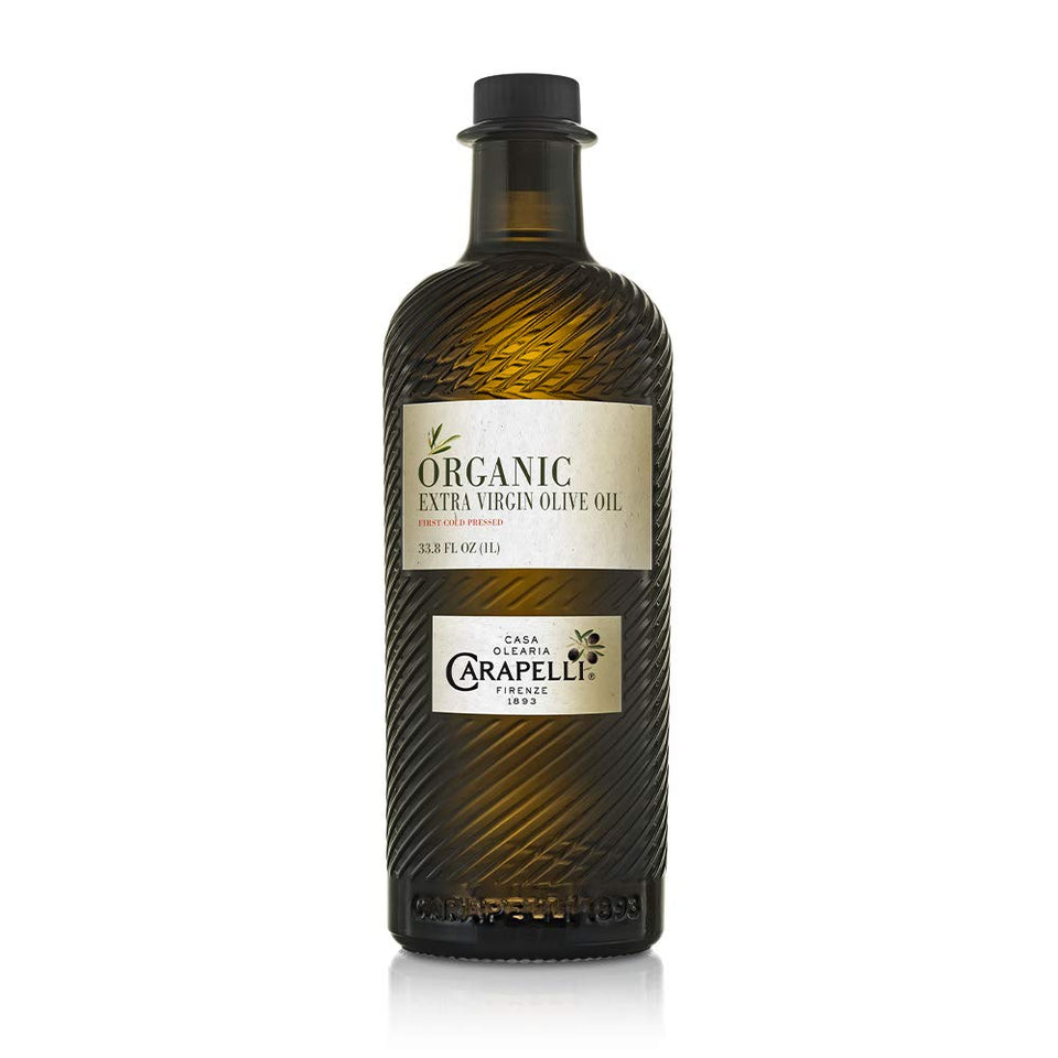 Carapelli Organic EVOO bottle for everyday cooking and finishing.