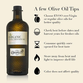 Carapelli EVOO pour-spout enables precise drizzle.