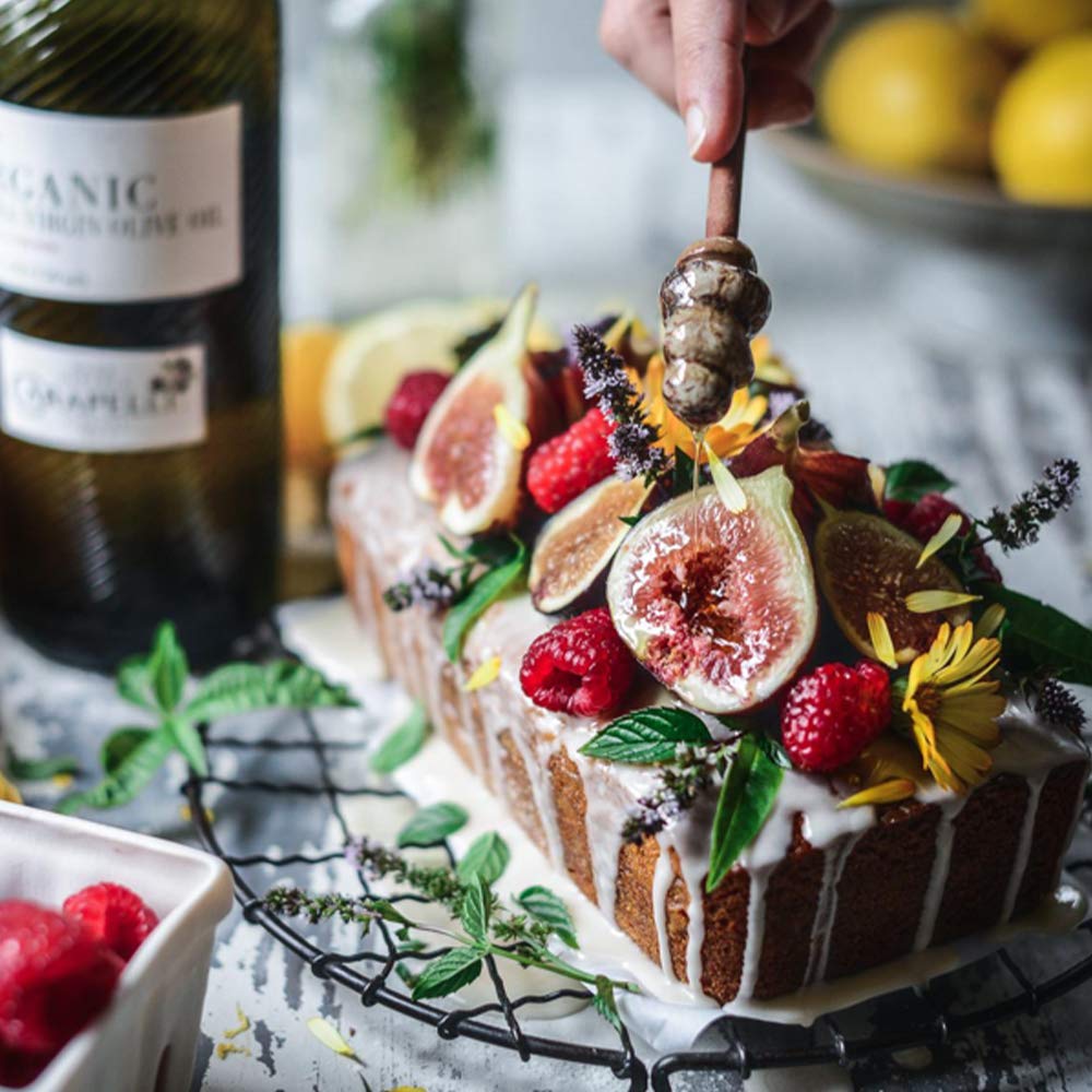 Carapelli Organic EVOO on salmon adds a bright finish.