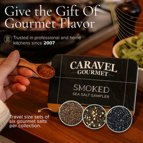 Caravel Gourmet smoked bacon chipotle salt adds smoky heat to tacos and burgers