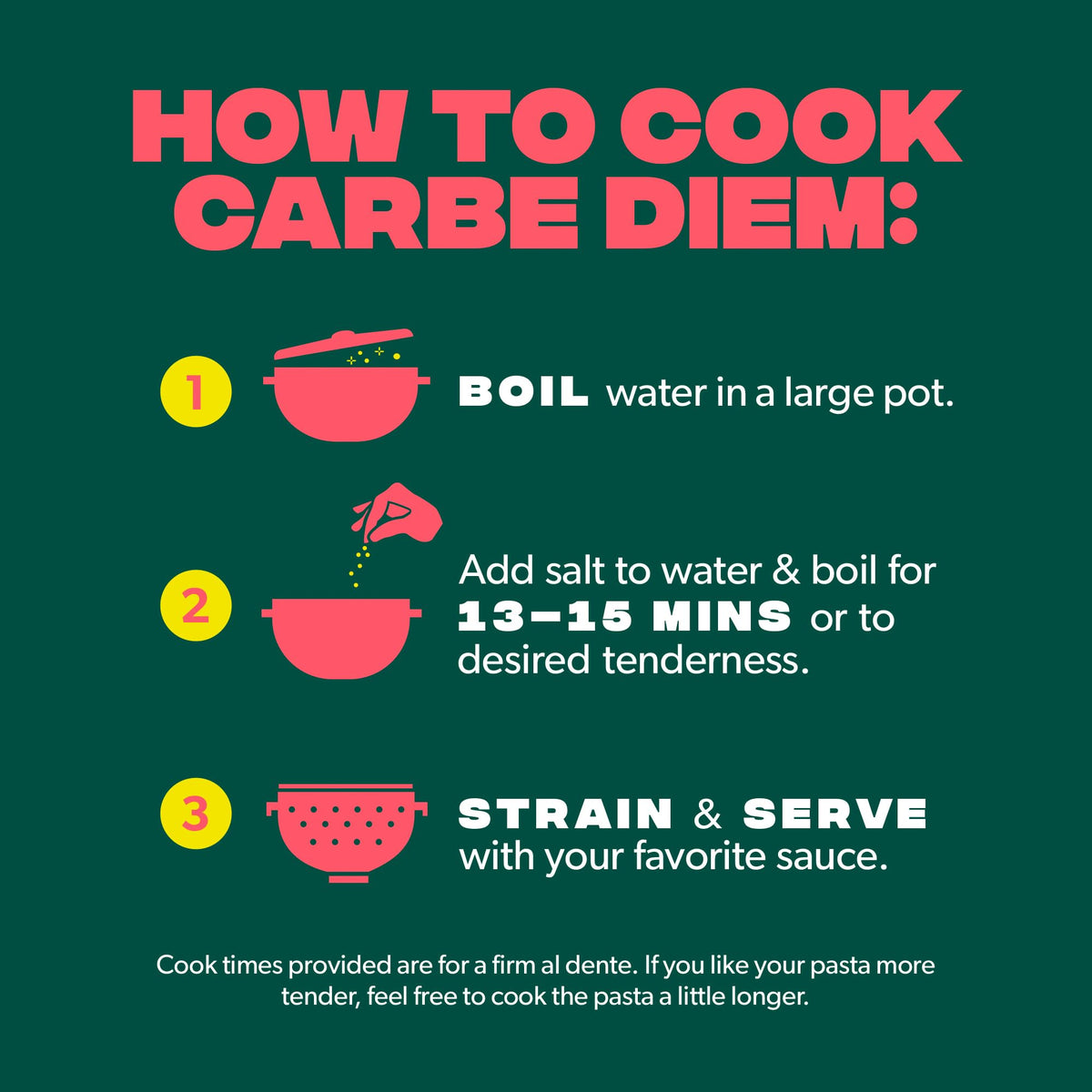Carbe Diem Rotini plated with tomato sauce for a comforting meal.