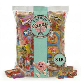 Carbon Candy Co bulk candy variety pack in a 3 lb bag for party favors and events