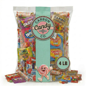 Carbon Candy Co bulk candy variety pack 4 lb displayed for party favors
