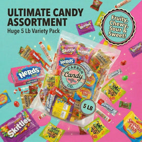 CARBON CANDY CO bulk candy variety pack image with individually wrapped pieces for easy sharing