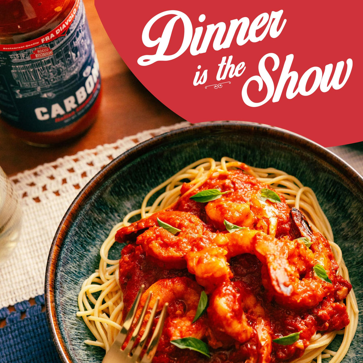 Carbone Fine Food pasta dish plate presents a ready-to-enjoy sauced pasta experience