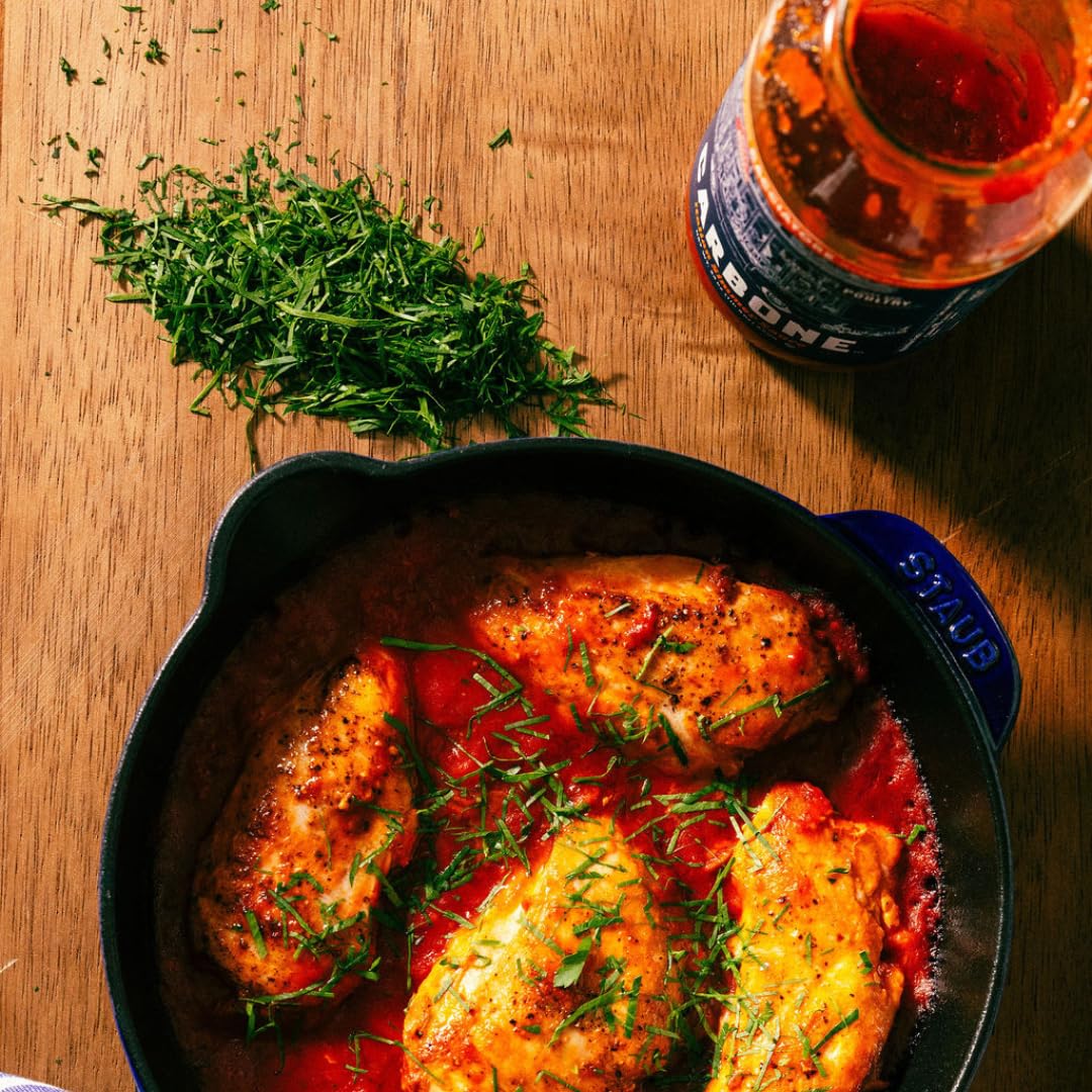 Carbone Fra Diavolo jar showing bold heat for spicy pasta.