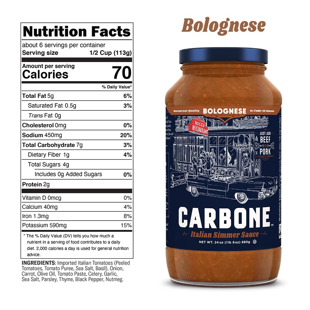 Carbone sauce being poured over pasta for easy dinners.
