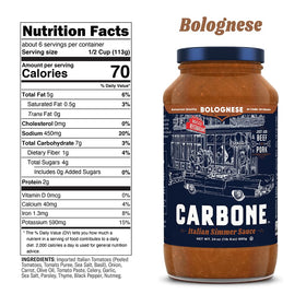 Carbone sauce being poured over pasta for easy dinners.