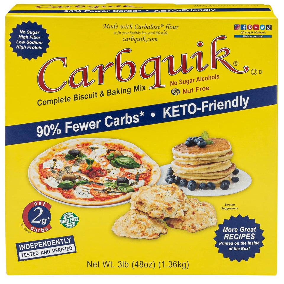 Carbquik baking biscuit mix box 3lb for low-carb home baking.