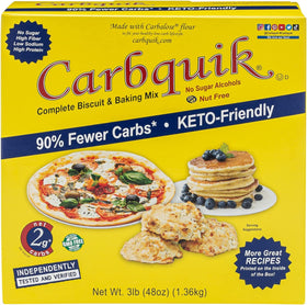 Carbquik baking mix 3lb box front view; convenient base for lower-carb baking.