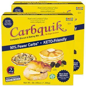 Carbquik biscuit mix tub front, keto baking staple