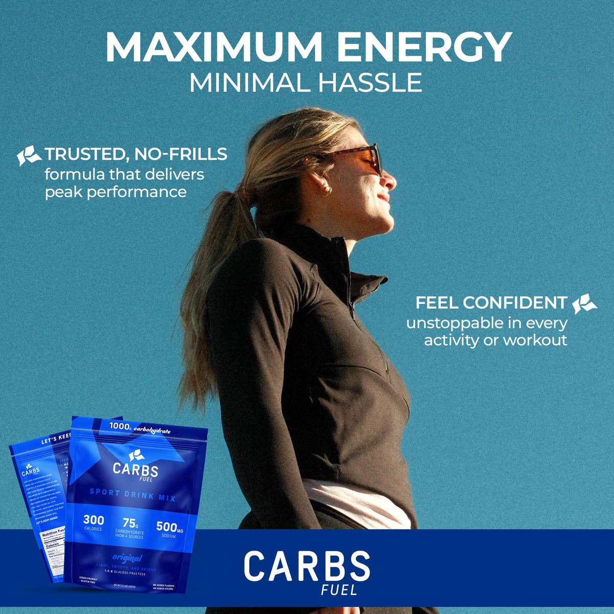 Carbs Fuel Original sodium per serving highlighted for balance