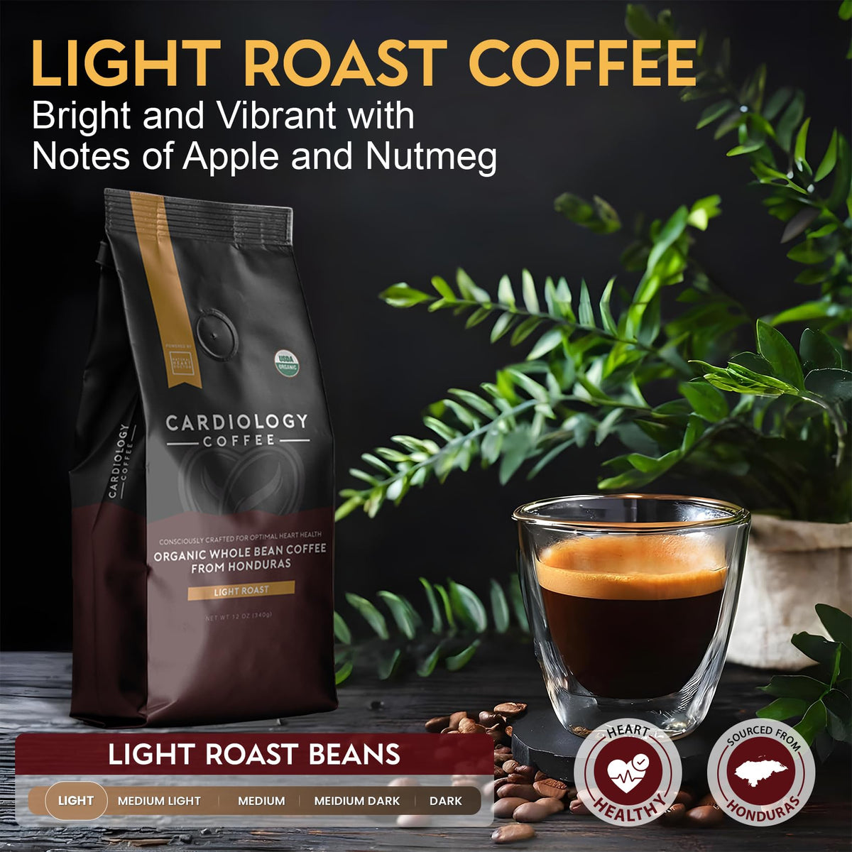 Cardiology Coffee aromatic cup captures bright citrus notes and inviting aroma