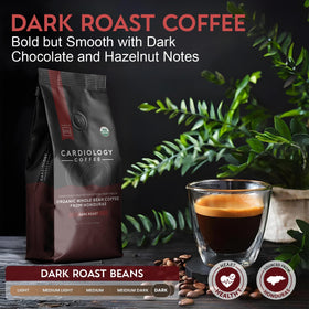 Cardiology Coffee freshly ground beans ready for brewing methods.