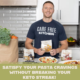 Care Free Kitchen Rotini plain cooked pasta twists ready to serve.