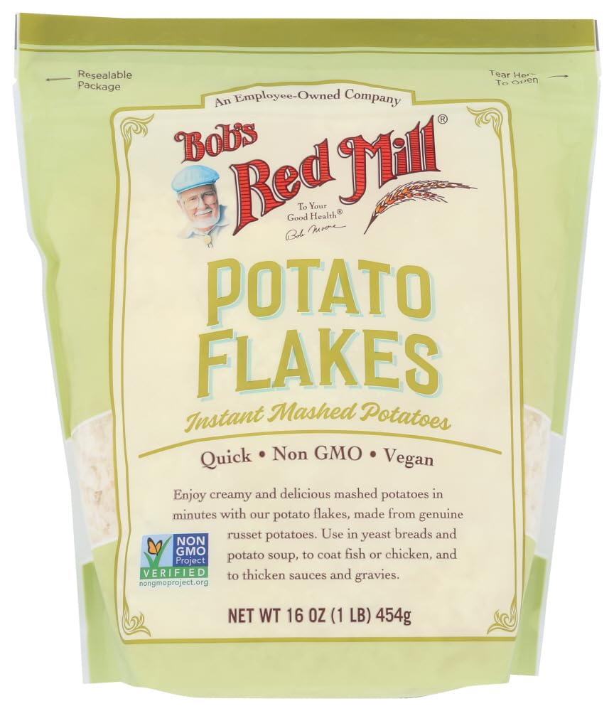 Carefree Caribou Bob's Red Mill Potato Flakes packaging front, two-pack for quick meals.