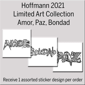 Puerto Rican themed stickers by Jose Hoffman on Dulzura Borincana packaging