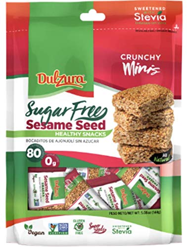 Dulzura Borincana sesame detail with vegan ingredients noted