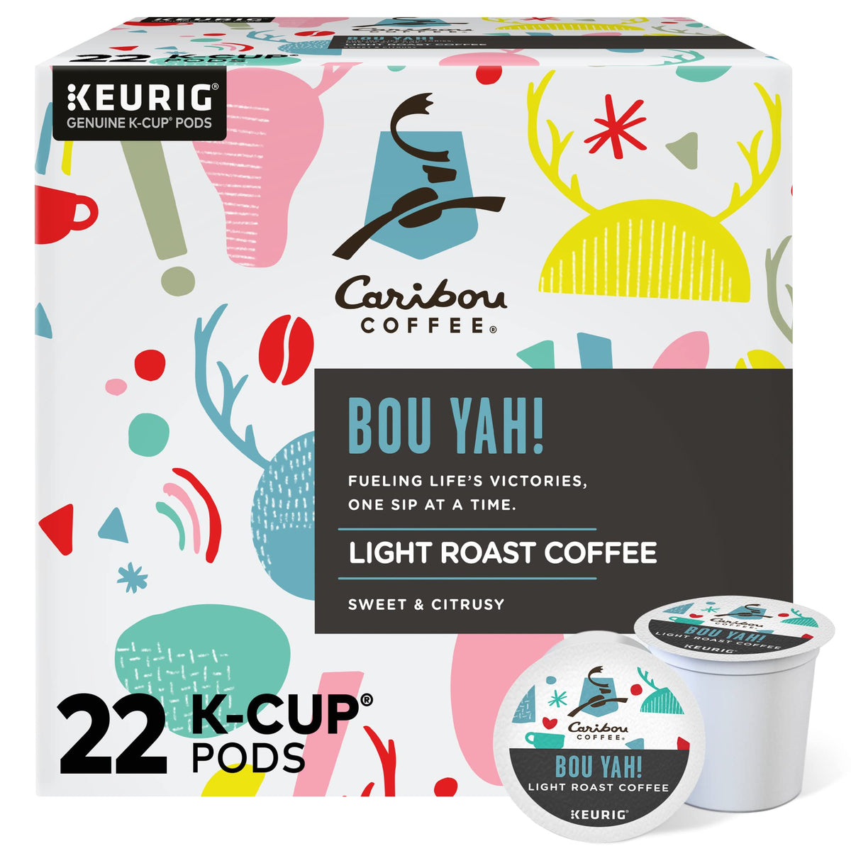 Caribou Coffee Bou Yah K-Cup pods 22-count pack for quick mornings