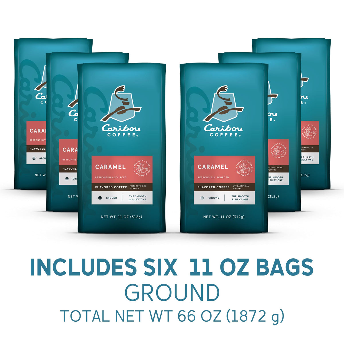 Caribou Coffee caramel aroma fills the kitchen as you pour a cup.