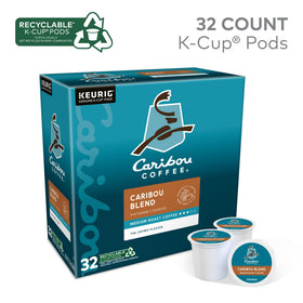 Caribou Blend cup steaming to show caramel aroma and creamy body
