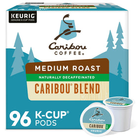 Caribou Coffee Caribou Blend Decaf K-Cup pod for easy, smooth mornings.