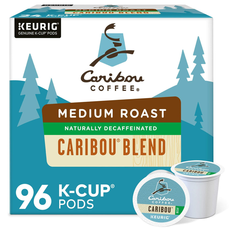 Caribou Coffee Caribou Blend Decaf K-Cup pod for easy, smooth mornings.
