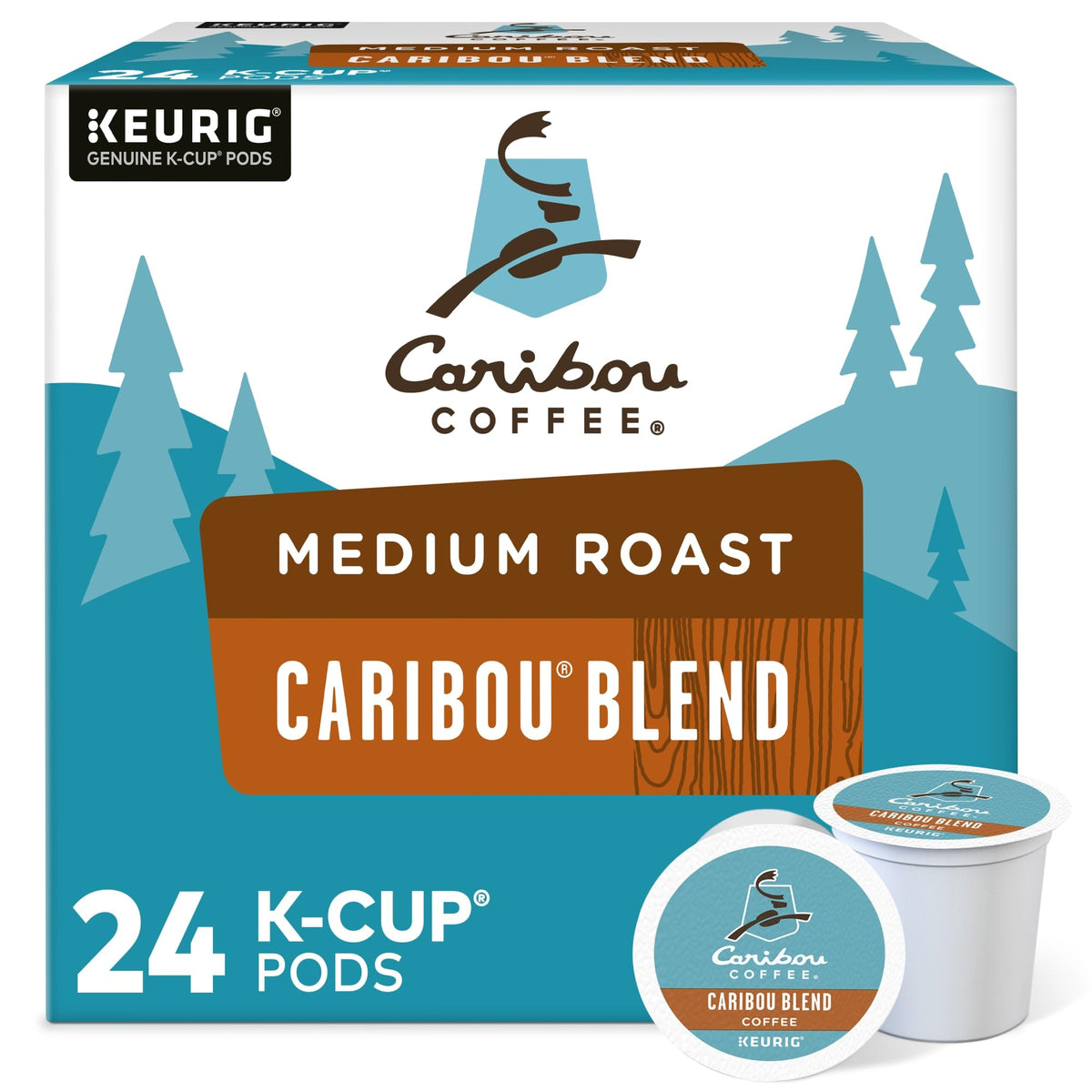 Caribou Coffee Caribou Blend K-Cup Pod for a balanced, big-bodied morning