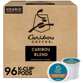 Caribou Blend K-Cup pod ready for quick, single-serve mornings with Caribou Coffee