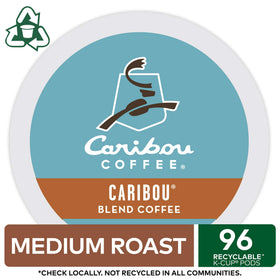 Caribou Blend K-Cup pour reveals inviting aroma and balanced flavor.