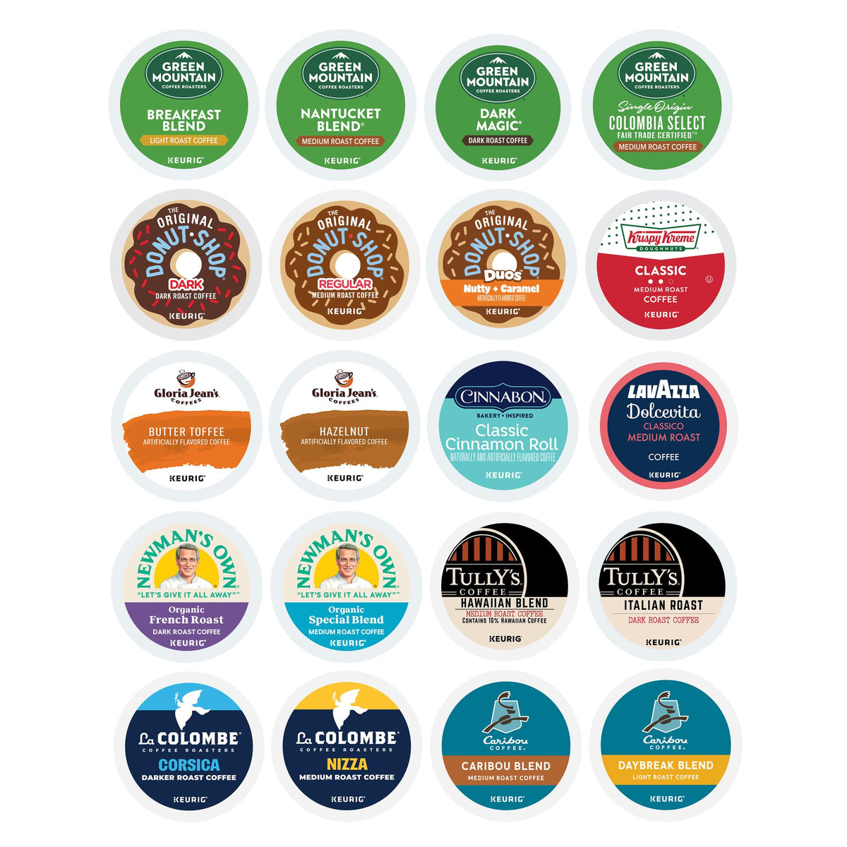 Caribou Coffee Caribou Blend Keurig pods offer a smooth medium roast.