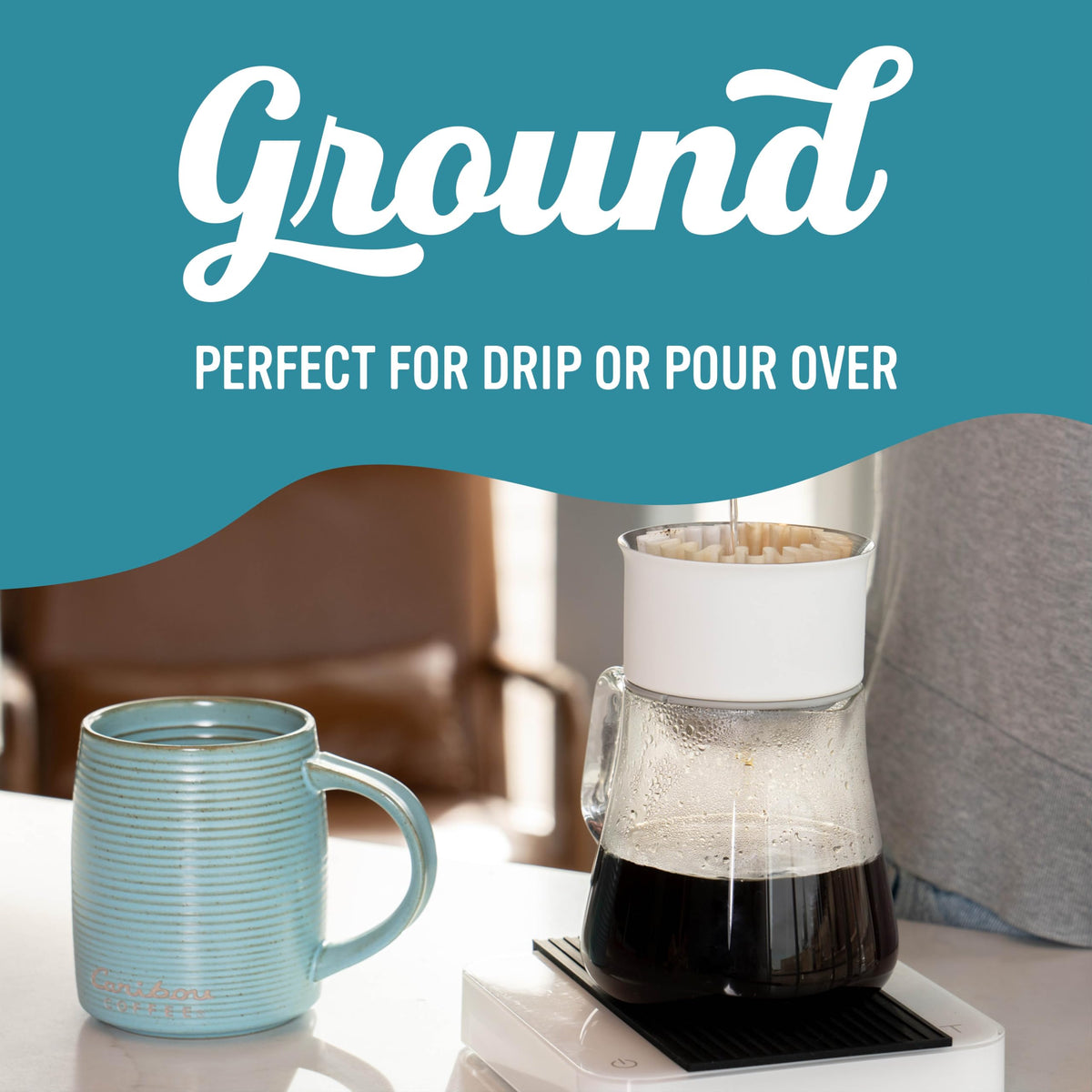 Caribou Coffee ground coffee pairs well with milk to heighten caramel.