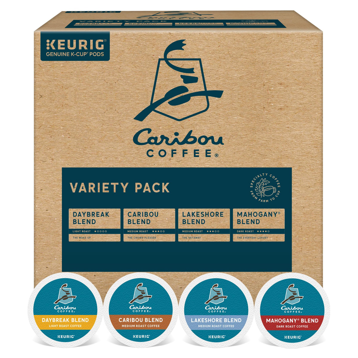 Caribou Coffee Daybreak Blend pod—bright light roast for a fresh morning