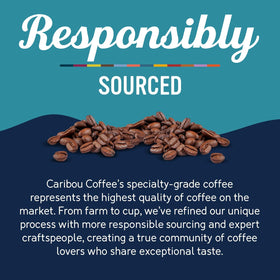 Ground coffee for pour-over with Caribou Coffee aroma and clarity