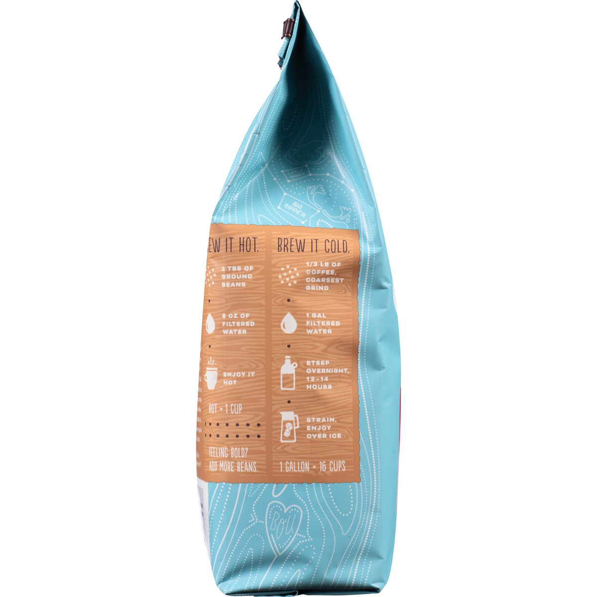 Ground Caribou Coffee Mahogany Dark Roast for versatile brewing