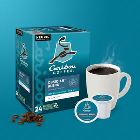 Caribou Coffee Obsidian certifications badge signals ethical standards