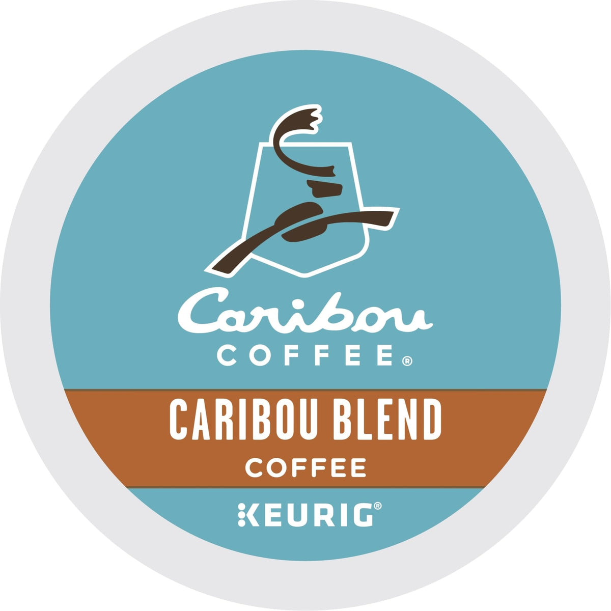 Rainforest Alliance label on Caribou Coffee signaling sustainable sourcing