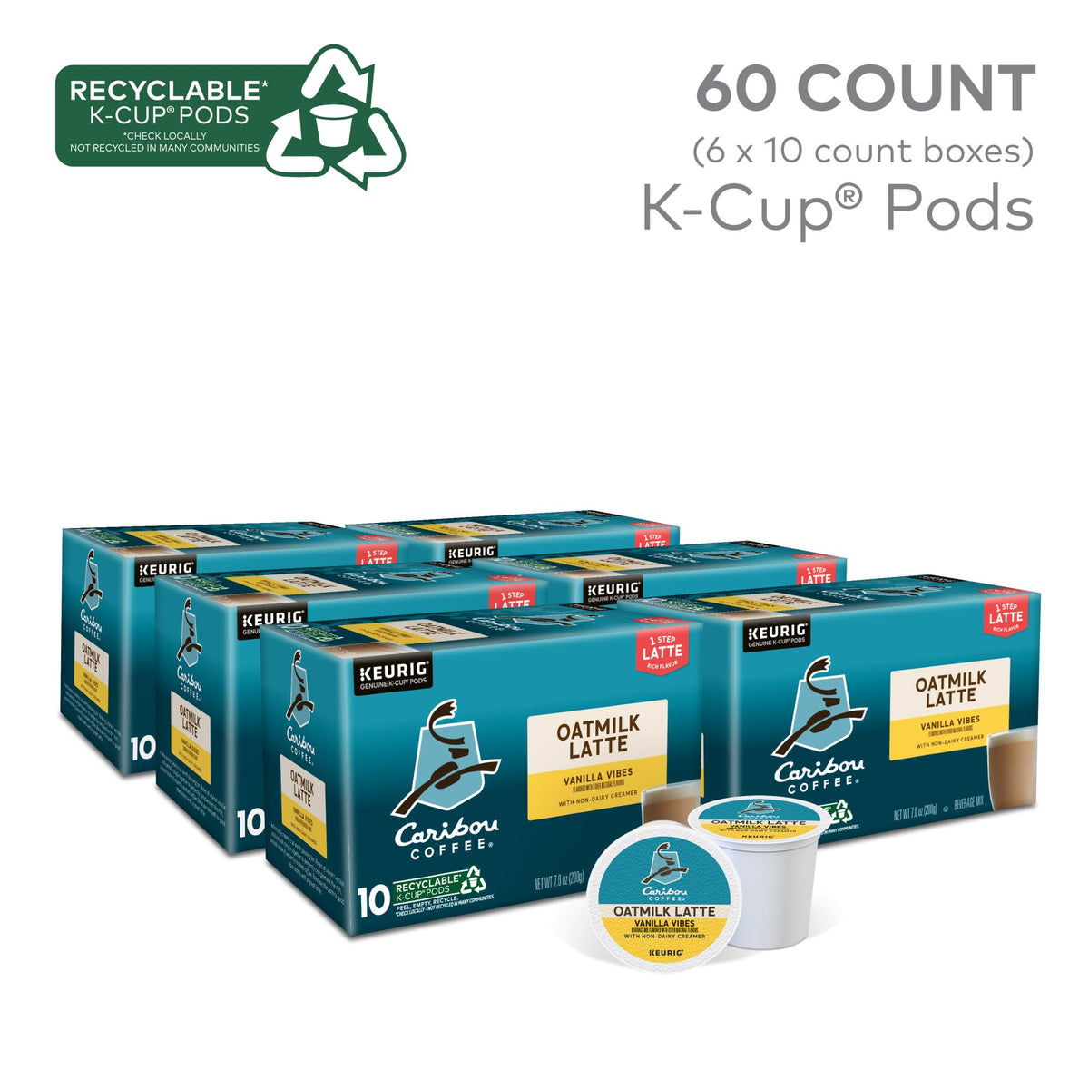 Caribou Coffee Vanilla Vibes oatmilk latte mug captures a warm, vanilla scented morning ritual