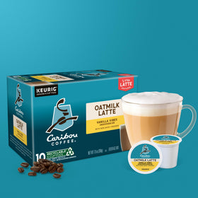 Caribou Coffee Vanilla Vibes recycling steps guide customers to peel, empty, and recycle pods