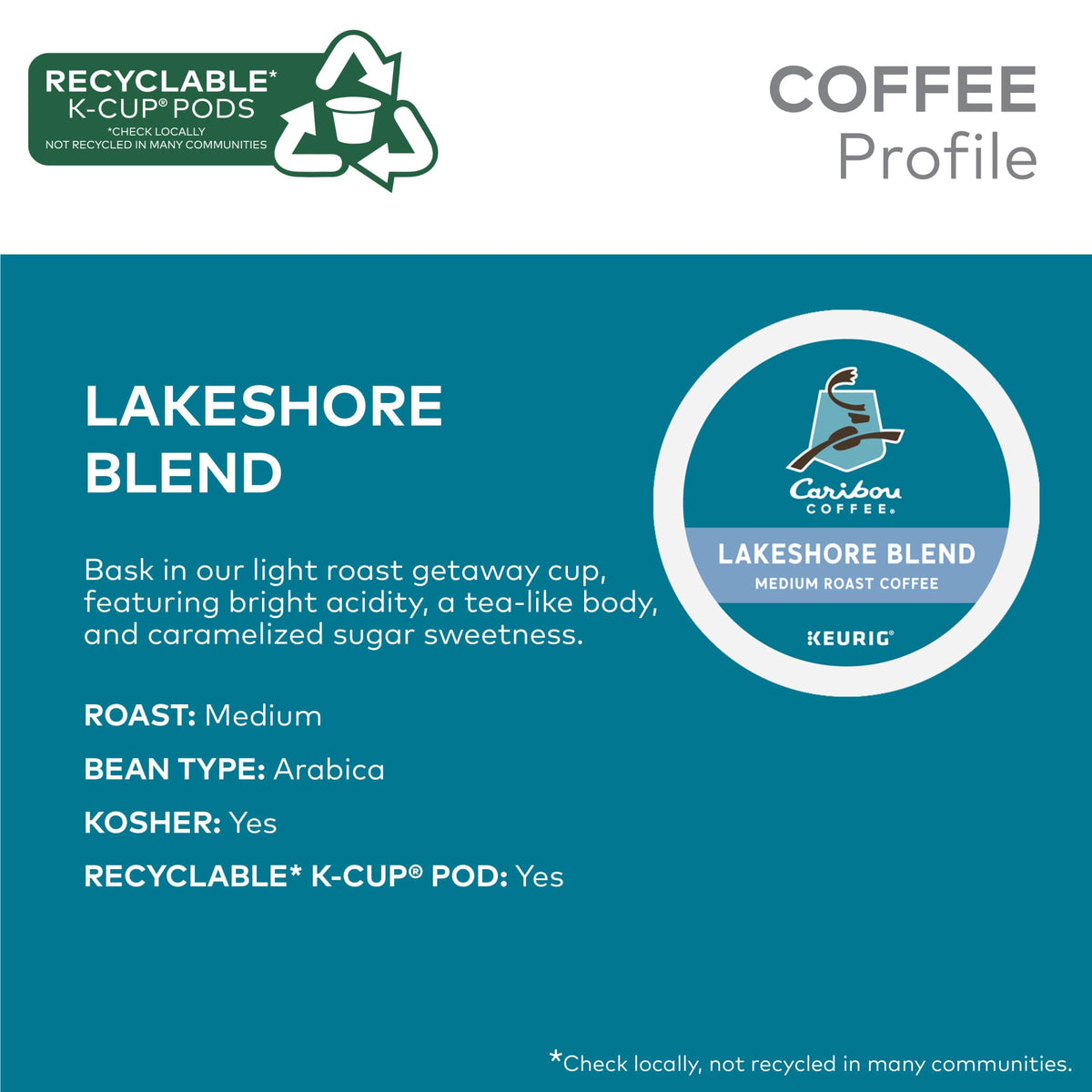Caribou Coffee Variety Pack front—40-count box showing four roast profiles